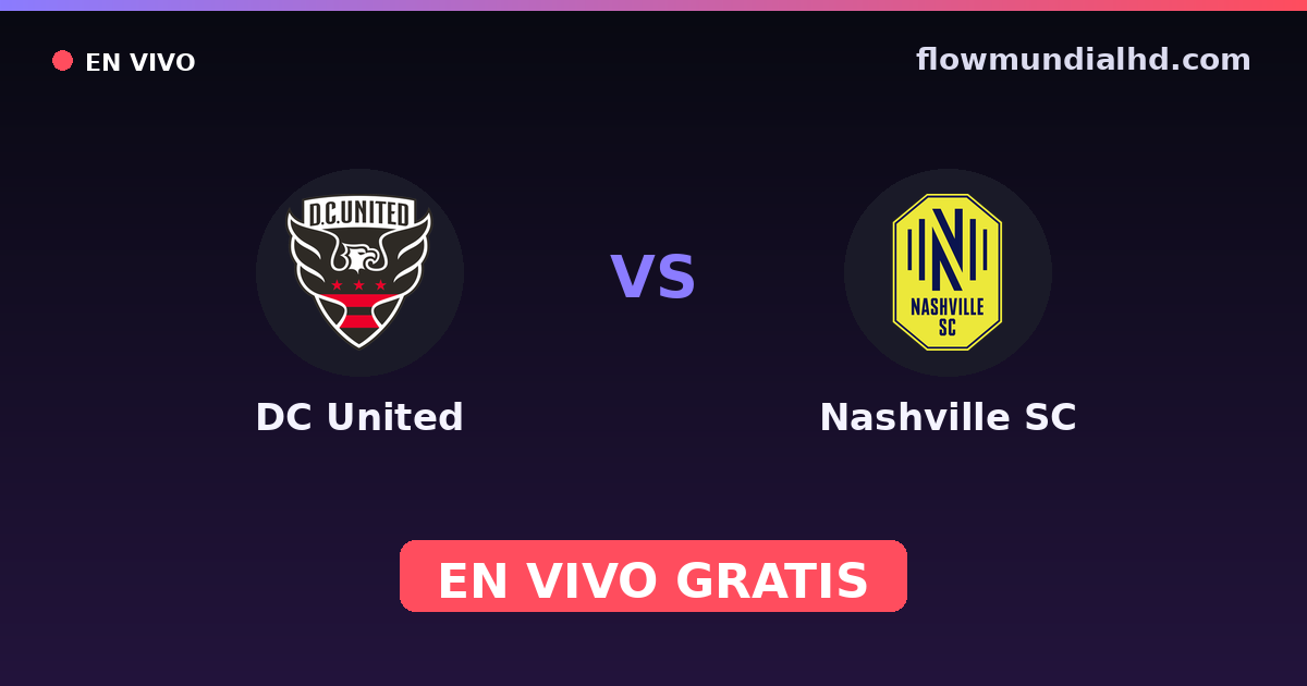 DC United vs Nashville SC — US Open Cup, MLS · historique et où regarder en direct gratuitement sur FlowMundial HD