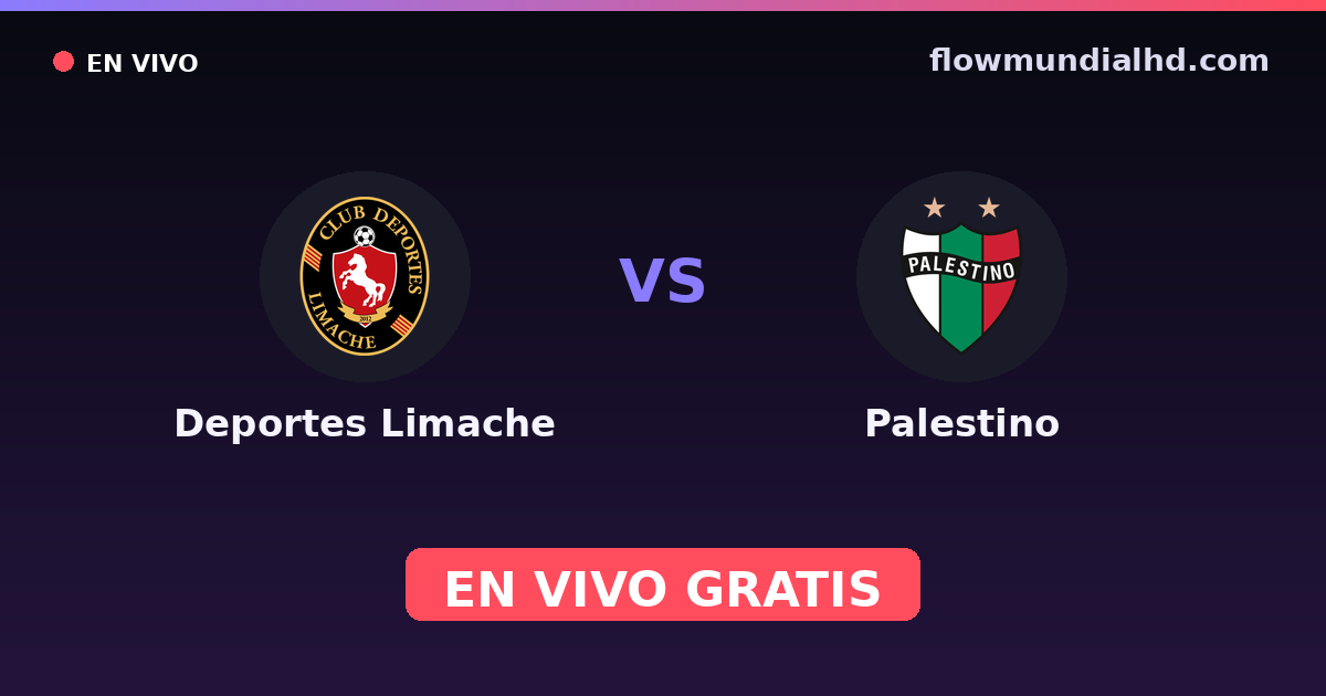 Deportes Limache vs Palestino — Copa de la Liga , Liga de Primera · historial y dónde ver en vivo gratis en FlowMundial HD