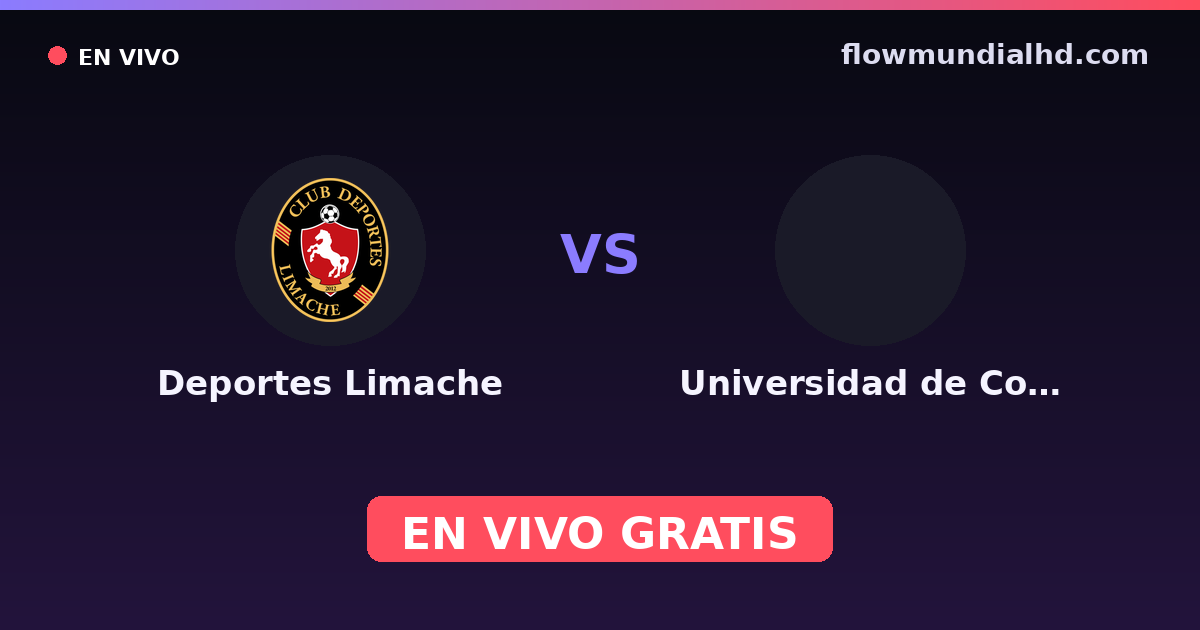 Deportes Limache vs Universidad de Concepción — Liga de Ascenso, Liga de Primera · historial y dónde ver en vivo gratis en FlowMundial HD