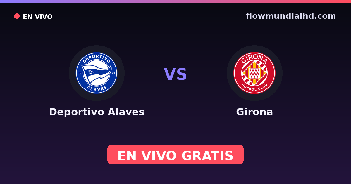 Deportivo Alaves vs Girona — Amistosos de clubes, La Liga · historial y dónde ver en vivo gratis en FlowMundial HD
