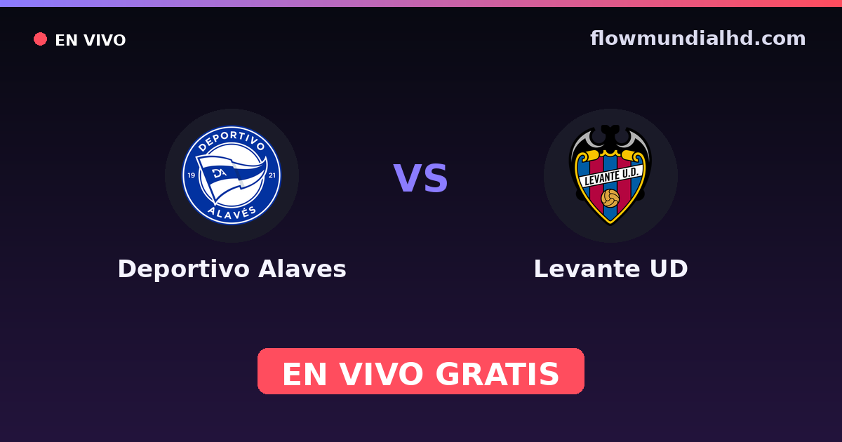 Deportivo Alaves vs Levante UD — Amistosos de clubes, La Liga · historial y dónde ver en vivo gratis en FlowMundial HD