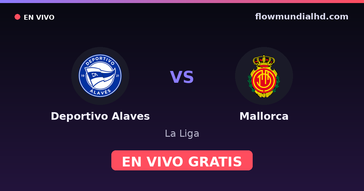 Deportivo Alaves vs Mallorca — La Liga · historial y dónde ver en vivo gratis en FlowMundial HD