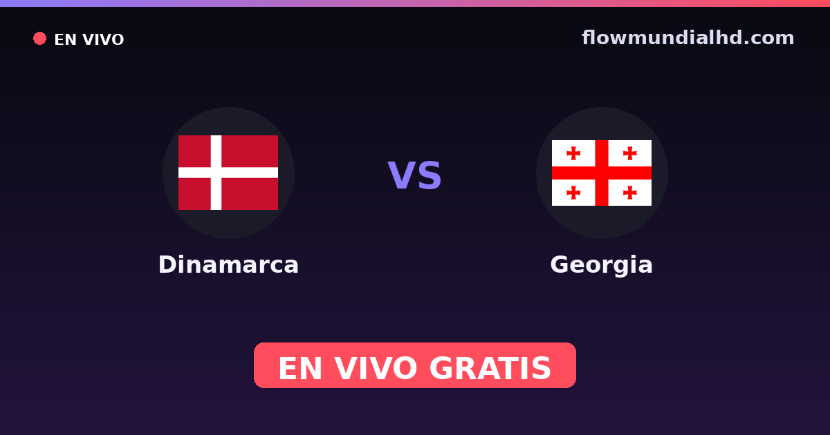 Dänemark vs Georgien — EM-Qualifikation, UEFA-Qualifikation · Bilanz und wo man live und kostenlos zusehen kann auf FlowMundial HD