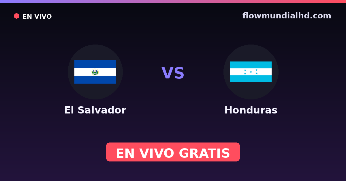 El Salvador vs Honduras — Copa Centro-Americana, Eliminatorias CONCACAF para a Copa · histórico e onde assistir ao vivo grátis na FlowMundial HD