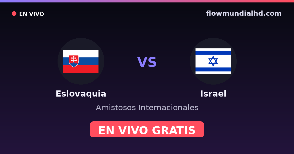 Slowakei vs Israel — Internationale Freundschaftsspiele, UEFA Nations League · Bilanz und wo man live und kostenlos zusehen kann auf FlowMundial HD