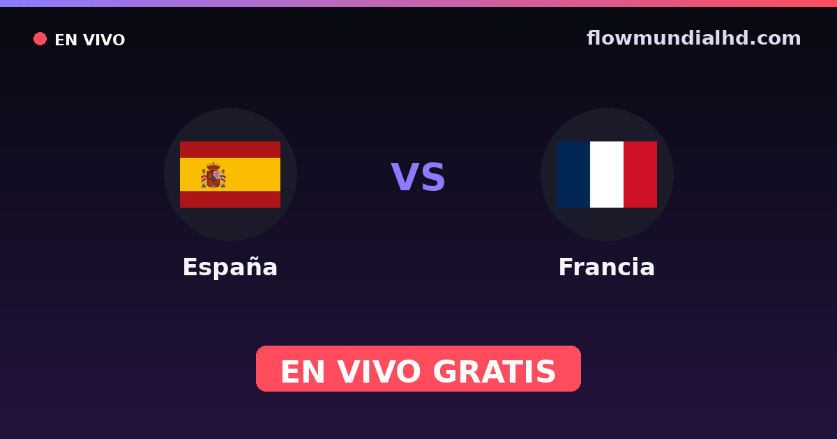 España vs Francia — Mundial, Amistosos Internacionales · historial y dónde ver en vivo gratis en FlowMundial HD