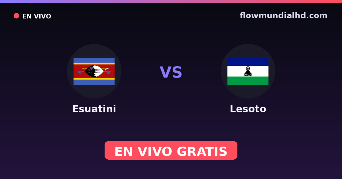 Eswatini vs Lesotho — COSAFA-Cup · Bilanz und wo man live und kostenlos zusehen kann auf FlowMundial HD