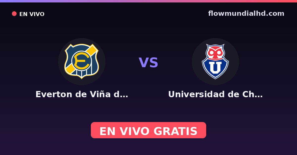 Everton de Viña del Mar vs Universidad de Chile — Copa Chile, Liga de Primera · historial y dónde ver en vivo gratis en FlowMundial HD