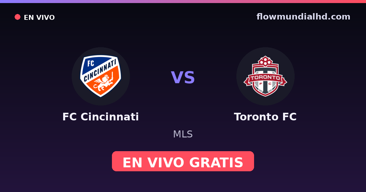 FC Cincinnati vs Toronto FC — MLS · Bilanz und wo man live und kostenlos zusehen kann auf FlowMundial HD