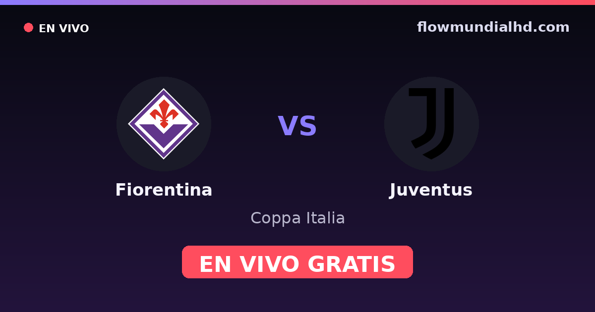 Fiorentina vs Juventus — Coppa Italia, Serie A · head-to-head and where to watch live free on FlowMundial HD
