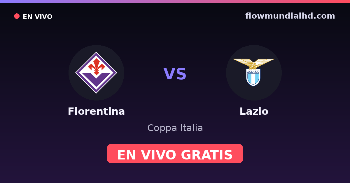 Fiorentina vs Lazio — Coppa Italia, Serie A · head-to-head and where to watch live free on FlowMundial HD