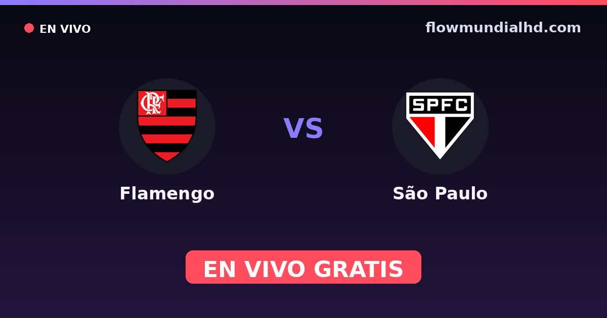 Flamengo vs São Paulo — Amistosos de clubes, Brasileirão Serie A · head-to-head and where to watch live free on FlowMundial HD