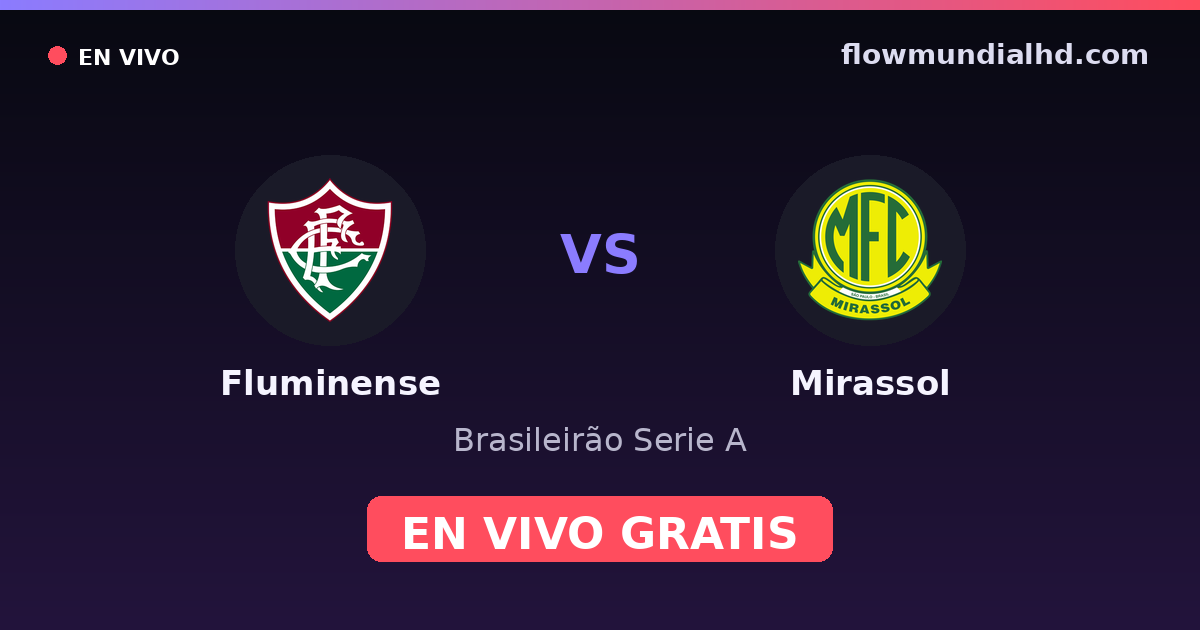 Fluminense vs Mirassol — Brasileirão Serie A · head-to-head and where to watch live free on FlowMundial HD
