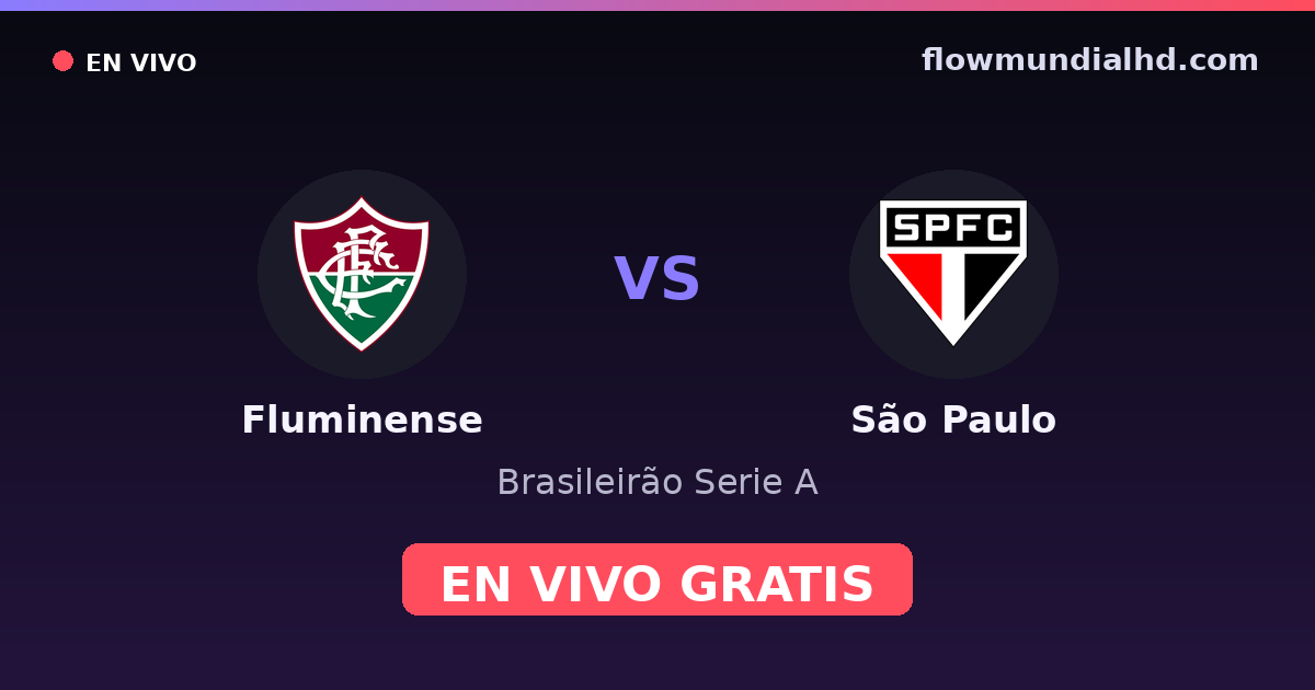 Fluminense vs São Paulo — Brasileirão Serie A · head-to-head and where to watch live free on FlowMundial HD