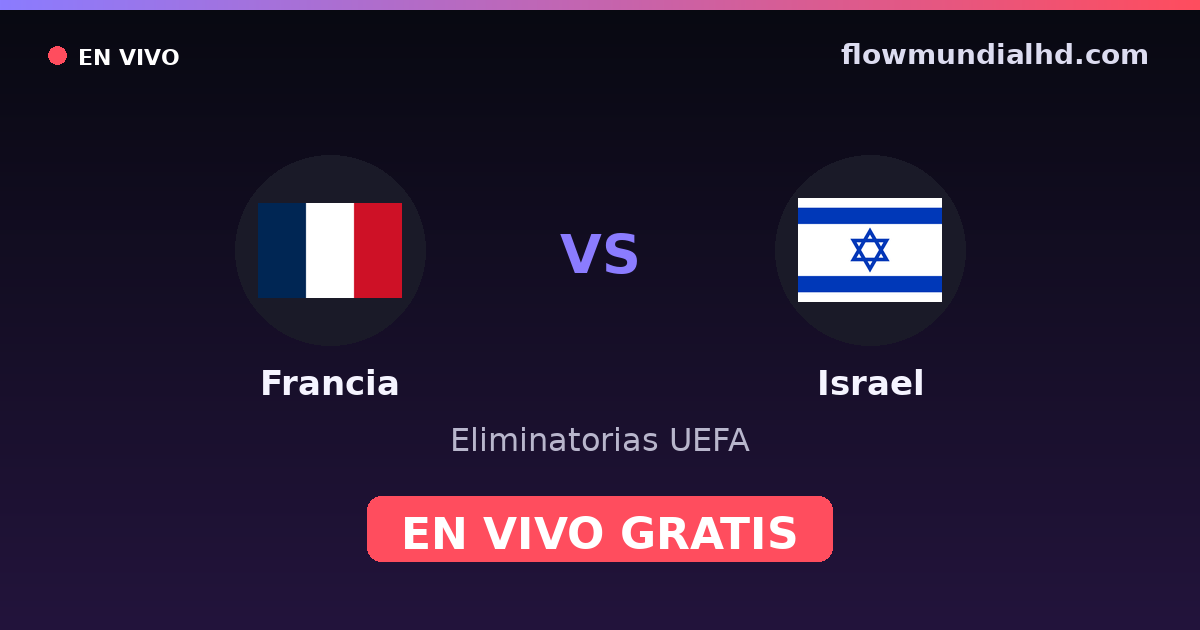 Frankreich vs Israel — UEFA-Qualifikation, UEFA Nations League · Bilanz und wo man live und kostenlos zusehen kann auf FlowMundial HD