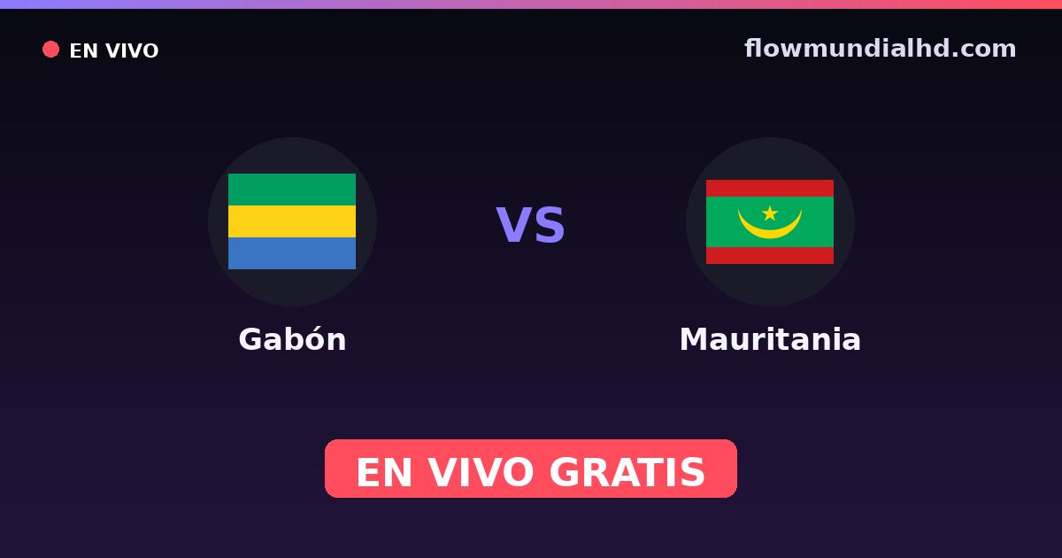 Gabão vs Mauritânia — Campeonato Africano das Nacoes, Amistosos Internacionais · histórico e onde assistir ao vivo grátis na FlowMundial HD