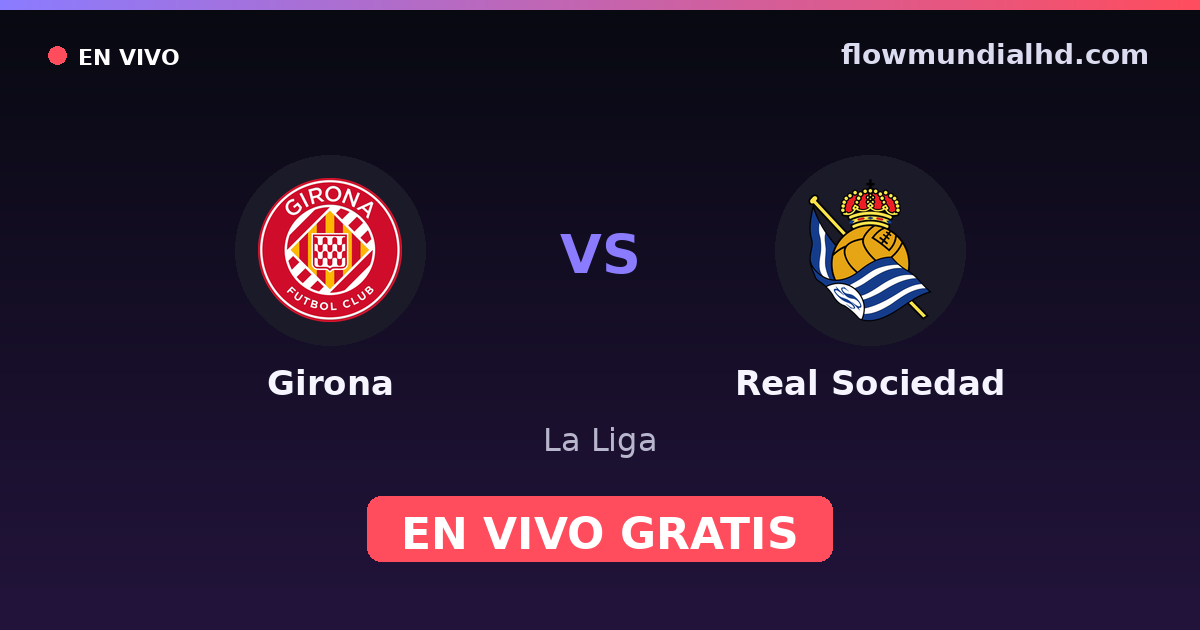 Girona vs Real Sociedad — La Liga · head-to-head and where to watch live free on FlowMundial HD
