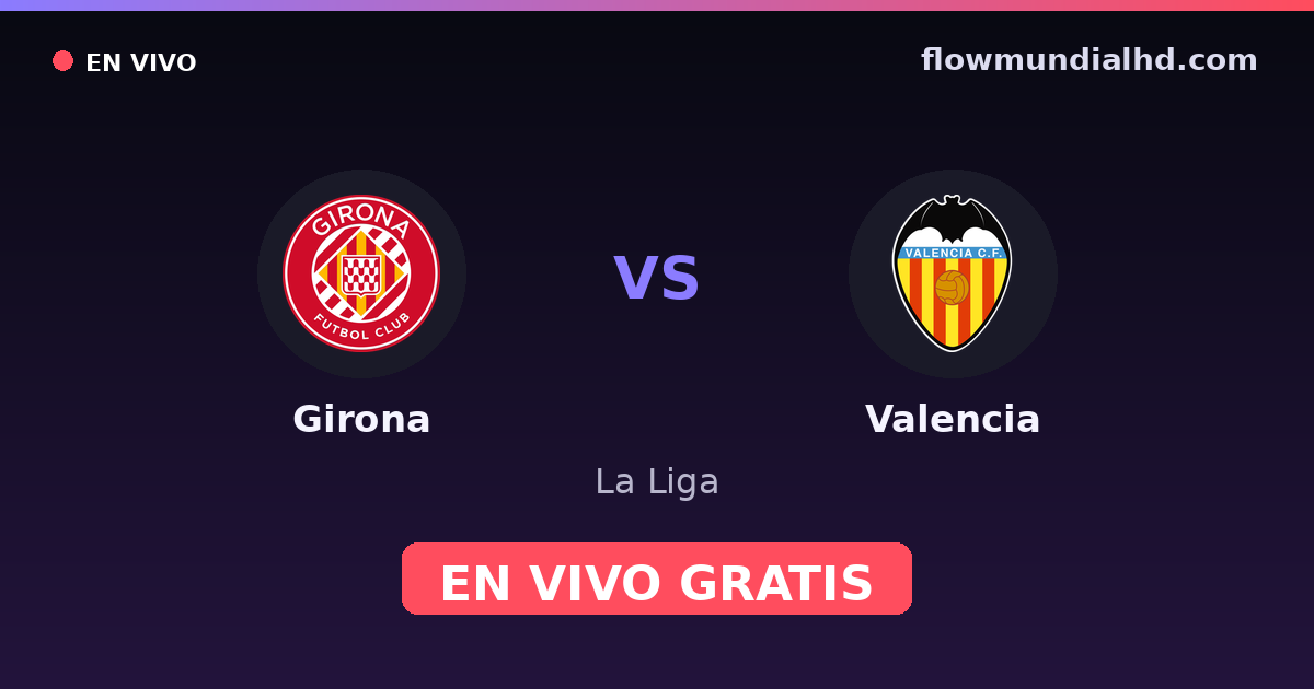 Girona vs Valencia — La Liga · head-to-head and where to watch live free on FlowMundial HD
