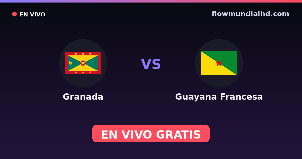 Grenada vs Französisch-Guayana — Karibik-Cup, CONCACAF Nations League · Bilanz und wo man live und kostenlos zusehen kann auf FlowMundial HD