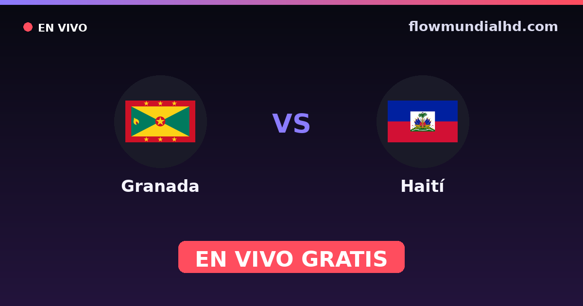 Granada vs Haiti — Copa do Caribe, Eliminatorias CONCACAF para a Copa · histórico e onde assistir ao vivo grátis na FlowMundial HD