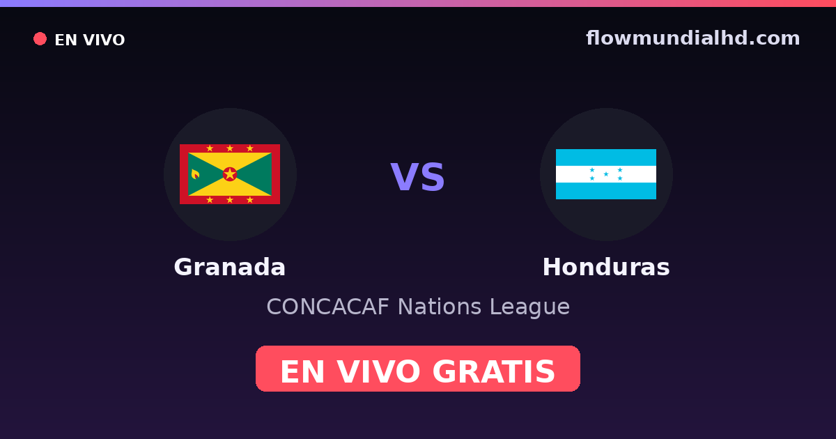 Grenada vs Honduras — CONCACAF Nations League, Gold Cup · Bilanz und wo man live und kostenlos zusehen kann auf FlowMundial HD
