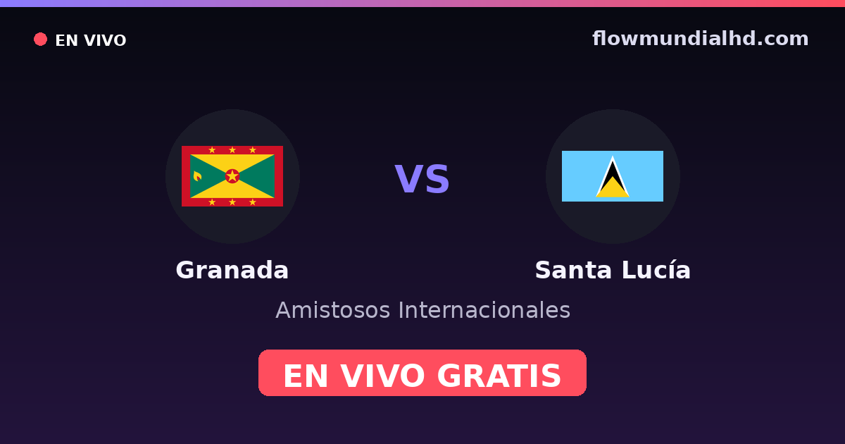 Granada vs Santa Lucía — Amistosos Internacionais, CONCACAF Nations League · histórico e onde assistir ao vivo grátis na FlowMundial HD