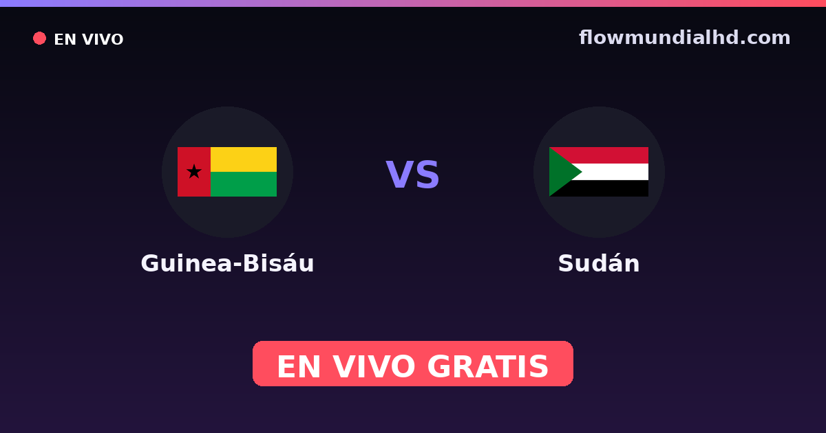 Guinea-Bissau vs Sudan — World Cup Qual. CAF , Internationale Freundschaftsspiele · Bilanz und wo man live und kostenlos zusehen kann auf FlowMundial HD