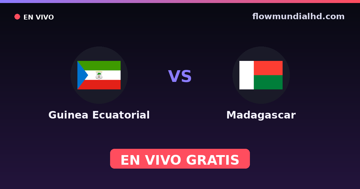 Guiné Equatorial vs Madagascar — World Cup Qual. CAF , Amistosos Internacionais · histórico e onde assistir ao vivo grátis na FlowMundial HD