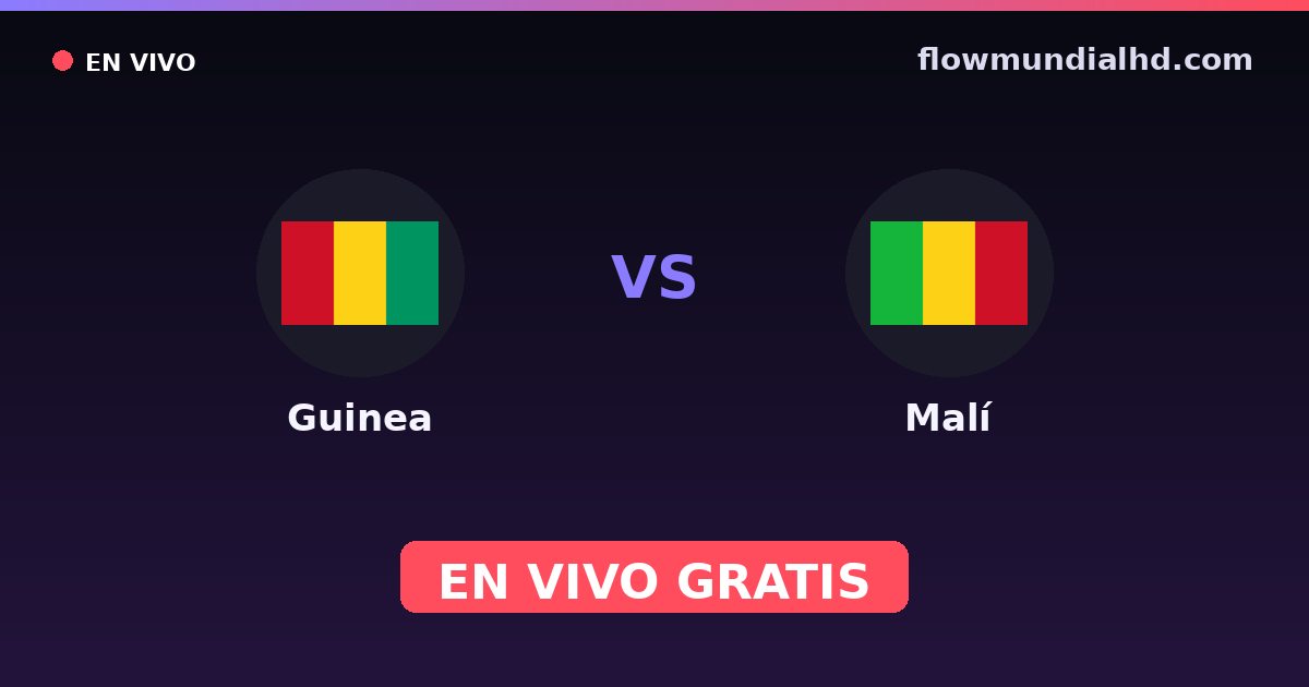 Guinée vs Mali — Championnat d'Afrique des nations, Coupe d'Afrique des nations · historique et où regarder en direct gratuitement sur FlowMundial HD