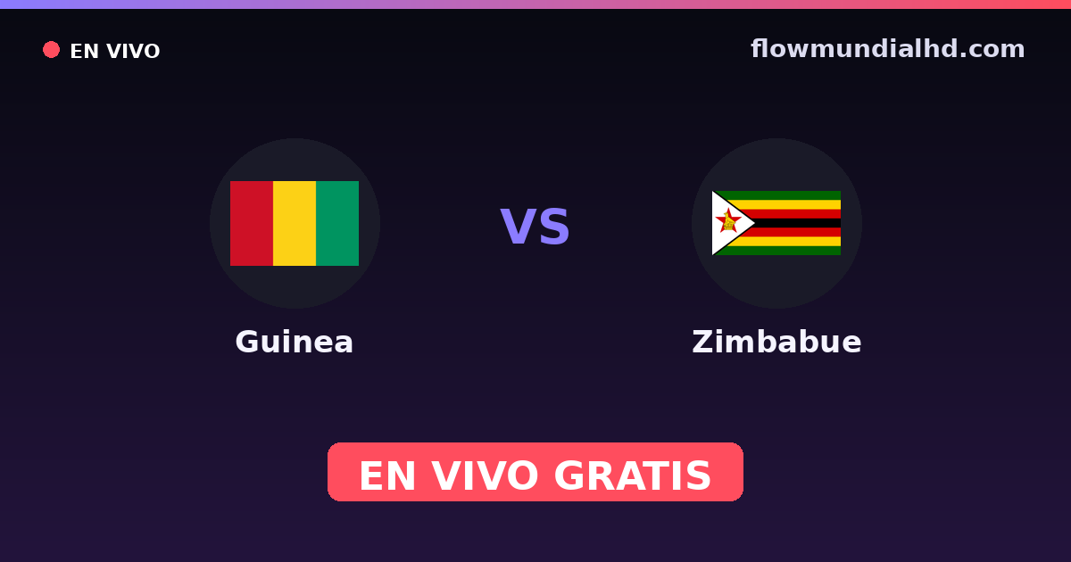Guinea vs Simbabwe — World Cup Qual. CAF , Afrika-Cup · Bilanz und wo man live und kostenlos zusehen kann auf FlowMundial HD