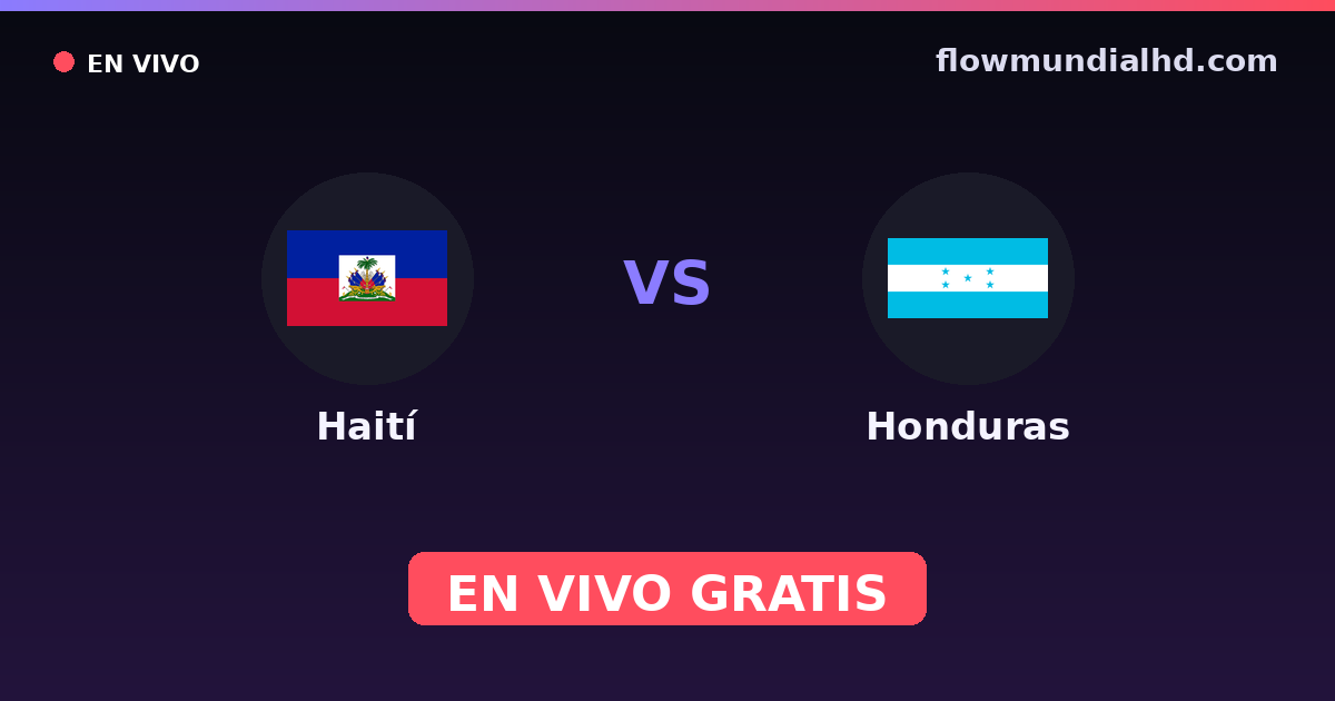 Haiti vs Honduras — WM-Qualifikation CONCACAF, Gold Cup · Bilanz und wo man live und kostenlos zusehen kann auf FlowMundial HD