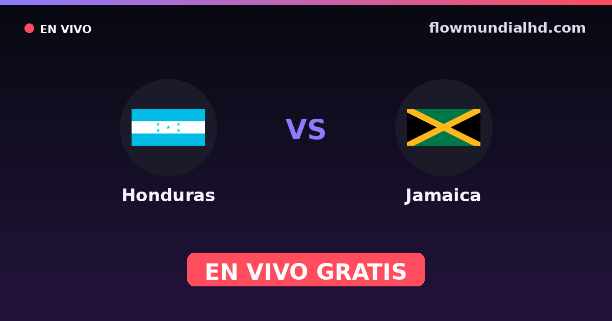 Honduras vs Jamaica — Eliminatorias CONCACAF al Mundial, Amistosos Internacionales · historial y dónde ver en vivo gratis en FlowMundial HD