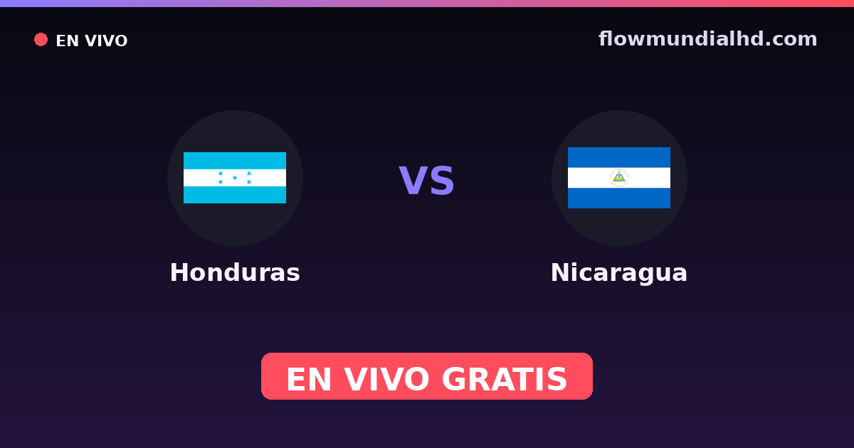Honduras vs Nicarágua — Copa Centro-Americana, Eliminatorias CONCACAF para a Copa · histórico e onde assistir ao vivo grátis na FlowMundial HD