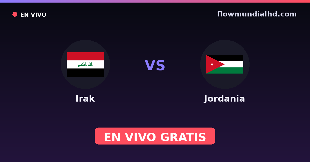 Irak vs Jordanien — Asienmeisterschaft, Arab Cup · Bilanz und wo man live und kostenlos zusehen kann auf FlowMundial HD