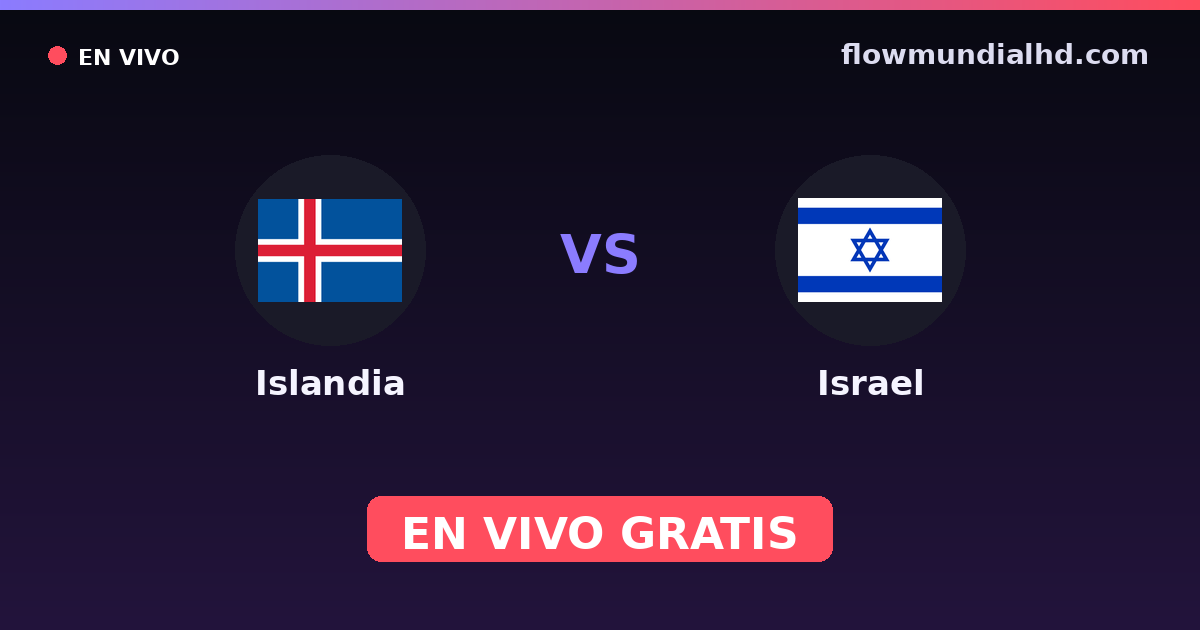 Islândia vs Israel — Qualificacao Euro, UEFA Nations League · histórico e onde assistir ao vivo grátis na FlowMundial HD