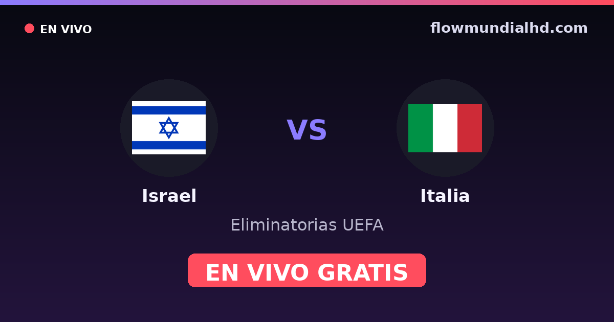 Israel vs Italien — UEFA-Qualifikation, UEFA Nations League · Bilanz und wo man live und kostenlos zusehen kann auf FlowMundial HD