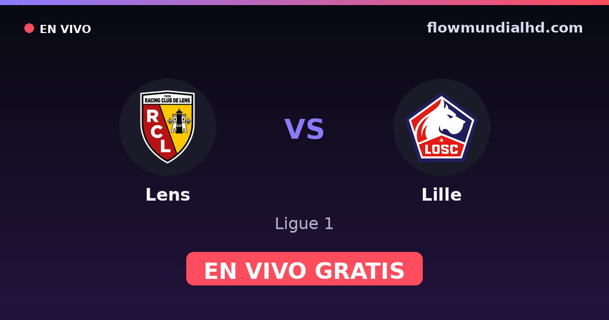 Lens vs Lille — Ligue 1 · head-to-head and where to watch live free on FlowMundial HD