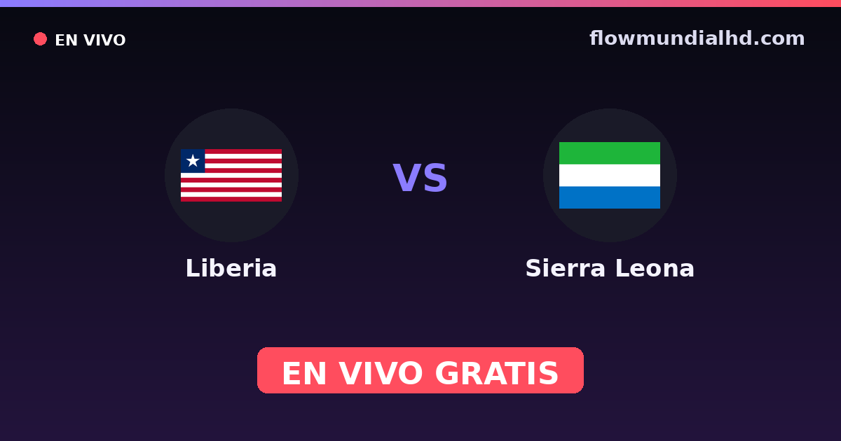Liberia vs Sierra Leone — World Cup Qual. CAF , Internationale Freundschaftsspiele · Bilanz und wo man live und kostenlos zusehen kann auf FlowMundial HD