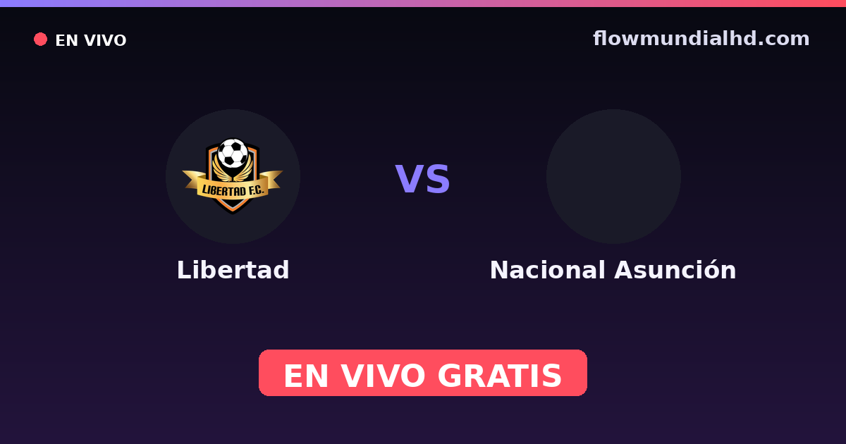 Libertad vs Nacional Asunción — Copa Paraguay, Primera División (Paraguay) · historial y dónde ver en vivo gratis en FlowMundial HD