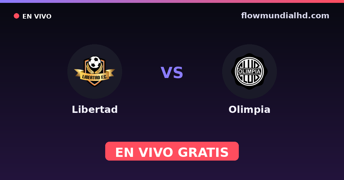 Libertad vs Olimpia — Supercopa Paraguay, Primera División (Paraguay) · historial y dónde ver en vivo gratis en FlowMundial HD