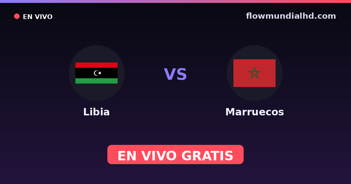 Libye vs Maroc — Championnat d'Afrique des nations, Matchs amicaux internationaux · historique et où regarder en direct gratuitement sur FlowMundial HD