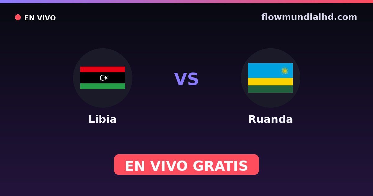 Libia vs Ruanda — Campeonato Africano de Naciones, World Cup Qual. CAF  · historial y dónde ver en vivo gratis en FlowMundial HD