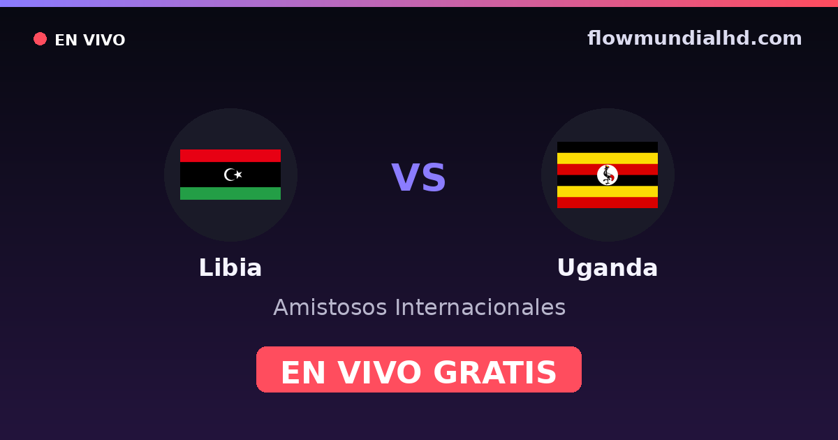 Libyen vs Uganda — Internationale Freundschaftsspiele, Afrika-Cup-Qualifikation · Bilanz und wo man live und kostenlos zusehen kann auf FlowMundial HD