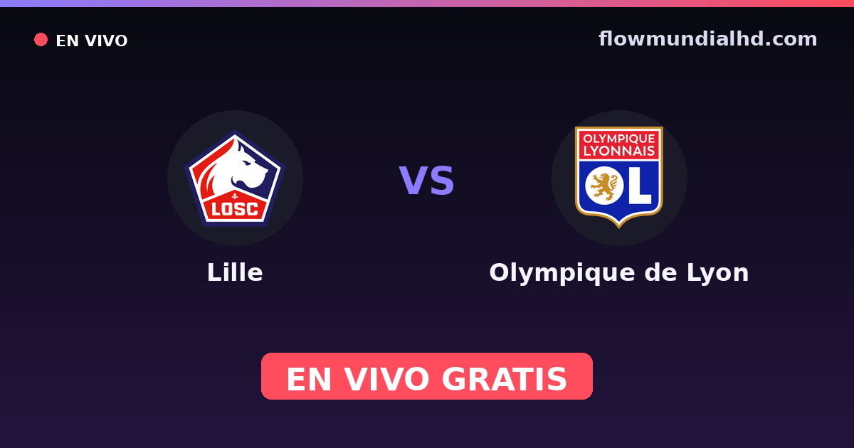 Lille vs Olympique de Lyon — Coupe de France, Ligue 1 · head-to-head and where to watch live free on FlowMundial HD