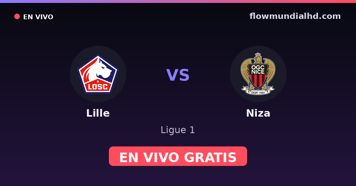 Lille vs Niza — Ligue 1 · head-to-head and where to watch live free on FlowMundial HD
