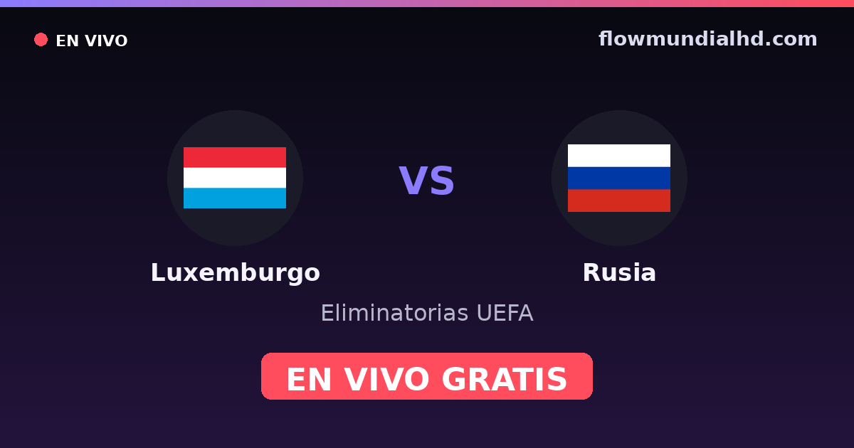 Luxemburg vs Russland — UEFA-Qualifikation · Bilanz und wo man live und kostenlos zusehen kann auf FlowMundial HD
