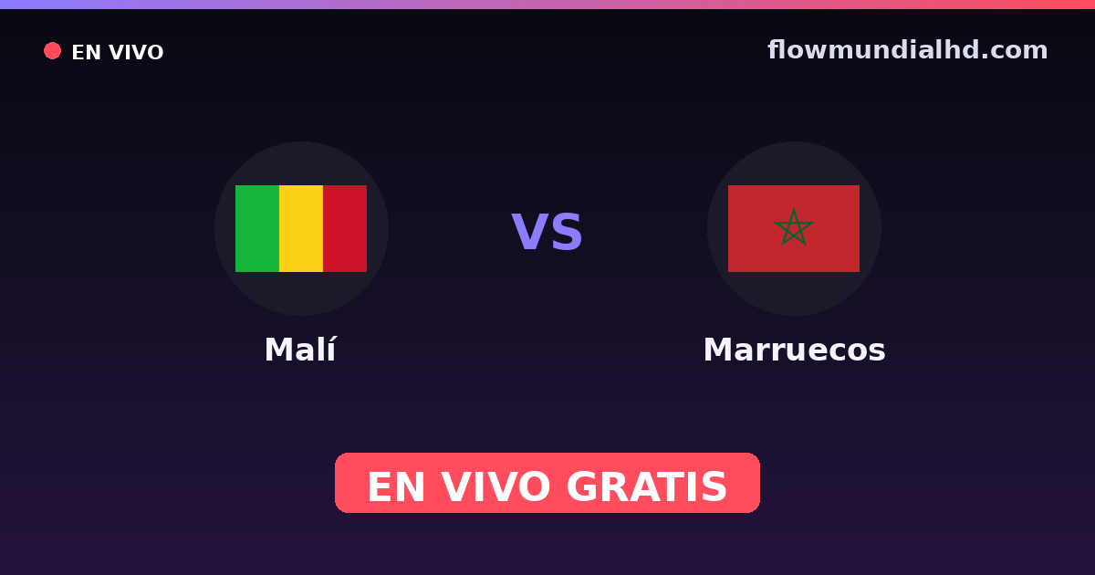 Mali vs Marokko — Afrikanische Nationenmeisterschaft, World Cup Qual. CAF  · Bilanz und wo man live und kostenlos zusehen kann auf FlowMundial HD