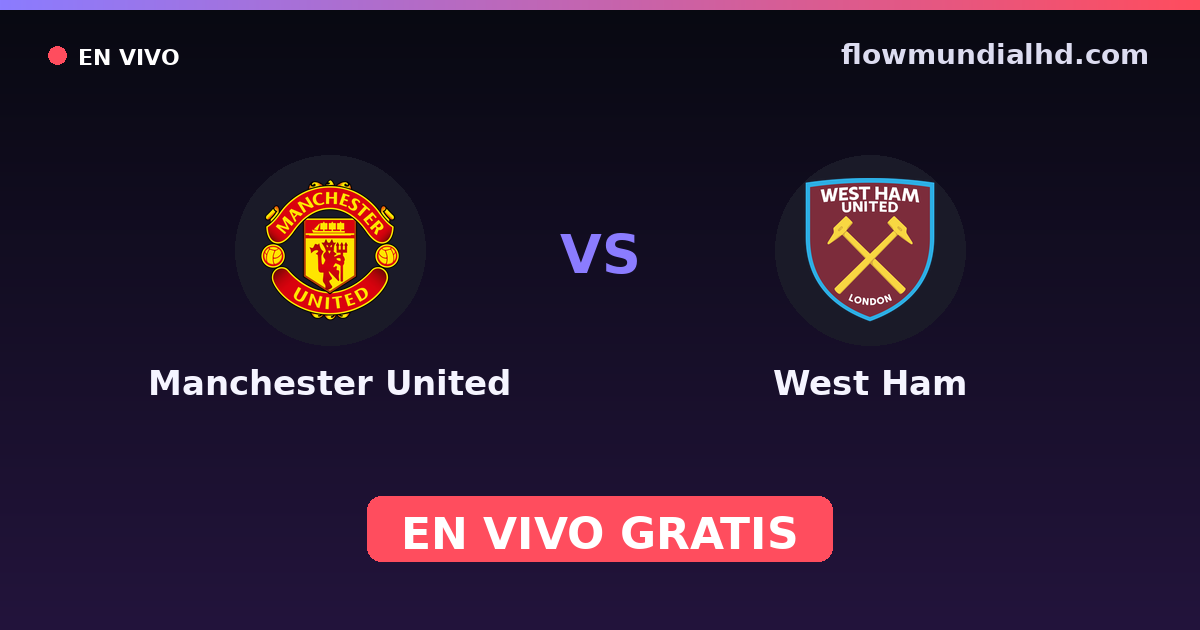 Manchester United vs West Ham — Amistosos de clubes, Premier League · head-to-head and where to watch live free on FlowMundial HD