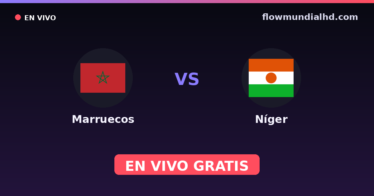 Maroc vs Niger — World Cup Qual. CAF , Matchs amicaux internationaux · historique et où regarder en direct gratuitement sur FlowMundial HD