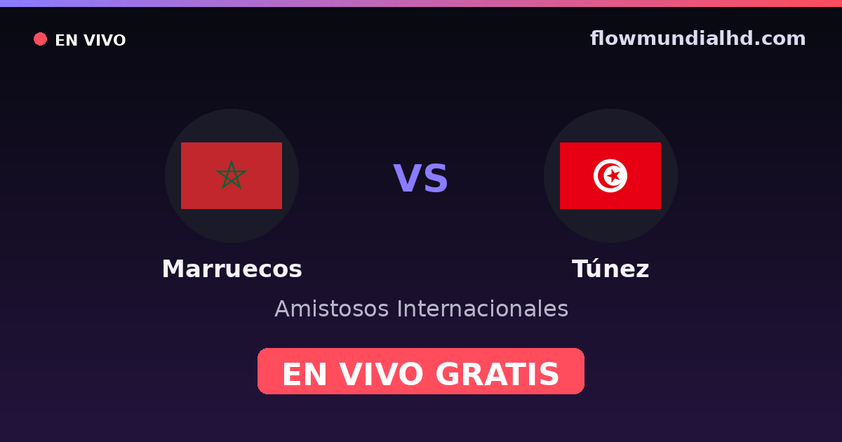Marokko vs Tunesien — Internationale Freundschaftsspiele, Afrika-Cup · Bilanz und wo man live und kostenlos zusehen kann auf FlowMundial HD